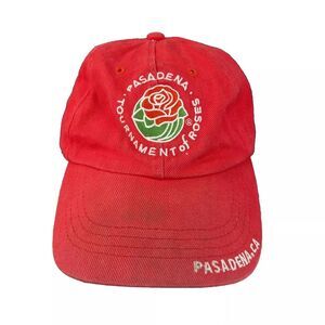 Pasadena Tournament of Roses CA Baseball Cap Hat Red N&D Sports Tuck Strap